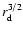 $r_{\rm d}^{3/2}$