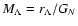 $M_{\Lambda}=r_{\Lambda}/G_N$
