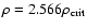 $\rho=2.566\rho_{\rm crit}$
