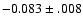$-0.083\pm.008$