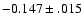 $-0.147\pm.015$