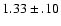 $1.33\pm .10$