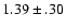 $1.39\pm .30$