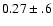 $0.27\pm .6$