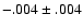 $-.004\pm .004$
