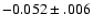 $-0.052\pm.006$