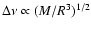 $\Delta\nu\propto(M/R^3)^{1/2}$