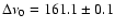 $\Delta\nu_0=161.1\pm 0.1$