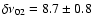 $\delta\nu_{02}=8.7 \pm 0.8$
