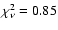 $\chi^2_\nu=0.85$