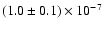 $(1.0\pm0.1)\times10^{-7}$