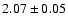$2.07\pm0.05$