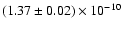 $(1.37\pm0.02)\times10^{-10}$