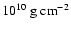 $10^{10}\ {\rm g\ cm^{-2}}$