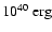 $ 10^{40}\ {\rm erg}$