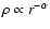 $\rho\propto r^{-\alpha}$