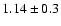 $1.14\pm0.3$