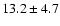 $13.2\pm4.7$