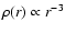 $\rho(r)\propto r^{-3}$