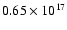 $0.65\times10^{17}$