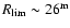 $R_{\rm lim}
\sim 26^{\rm m}$