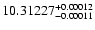 $\rm 10.31227_{-0.00011}^{+0.00012}$