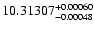 $\rm 10.31307_{-0.00048}^{+0.00060}$