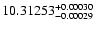 $\rm 10.31253_{-0.00029}^{+0.00030}$
