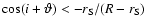 $\cos(i+\vartheta) < -
r_{\rm S}/(R-r_{\rm S})$
