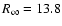 $R_\infty = 13.8$