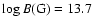 $\log B {\rm (G)}=13.7$