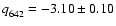 $\emph{q}_{642} = -3.10 \pm 0.10$