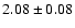 $2.08 \pm 0.08$