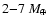 $2{-}7~{M}_{\oplus}$