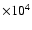 $\times 10^4$