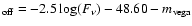 $_{\rm off}=-2.5\log(F_{\nu})-48.60-m_{\rm vega}$