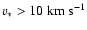 $v_\ast > 10~{\rm km}~{\rm s}^{-1}$