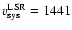 $v_{\rm sys}^{\rm LSR}=1441$