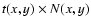 $t(x,y)\times
N(x,y)$