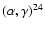 $(\alpha,\gamma)^{24}$