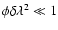 $\phi\delta\lambda^2 \ll 1$