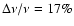 $\Delta \nu /\nu = 17\%$