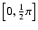 $\left[0,
\frac{1}{2}\pi\right]$