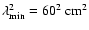 $\lambda^2_{\rm min} =
60^2\ \mbox{cm}^2$