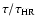 $\tau /\tau _{\rm HR}$