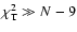 $\chi^2_{\rm T} \gg N-9$