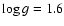 $\log g = 1.6$