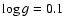 $\log g = 0.1$