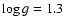 $\log g = 1.3$