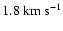 $1.8~{\rm km~s}^{-1}$